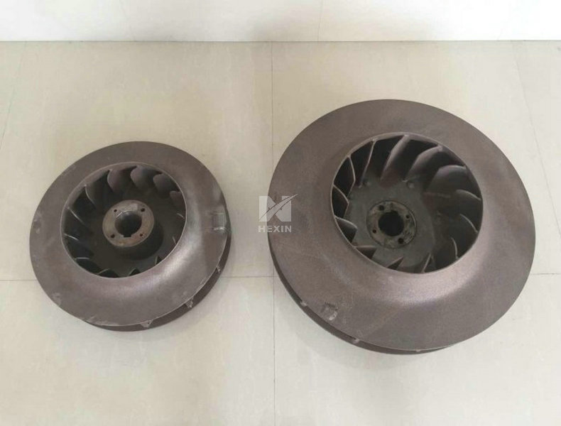 Investment cast fans for vacuum furnace