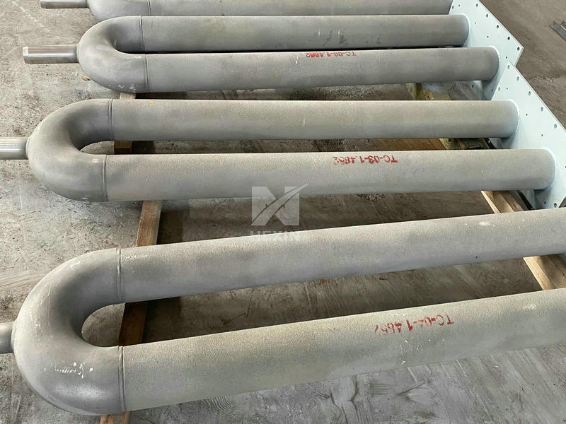 Gas fired radiant tubes U type