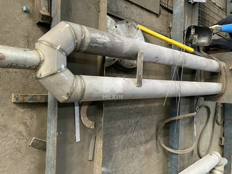 welded radiant tubes on site 