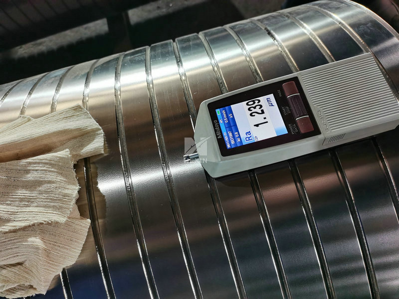 Roughness test for sink rolls