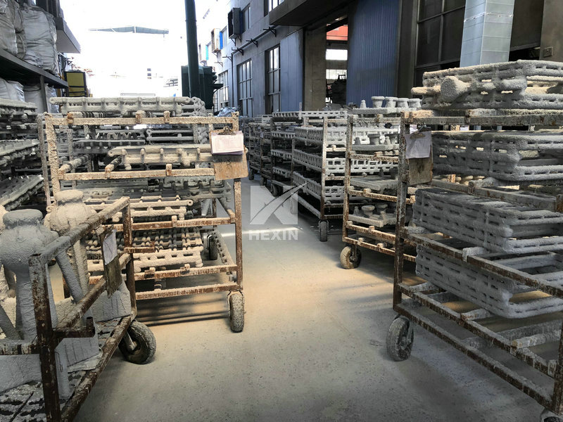 corner of ceramic shells production workshop