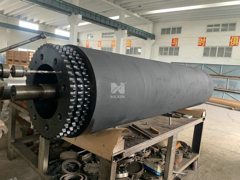 rubber coated roller with sprocket 