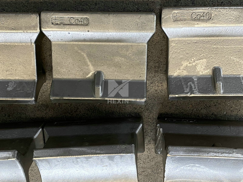 Cobalt skid riders for reheating furnaces