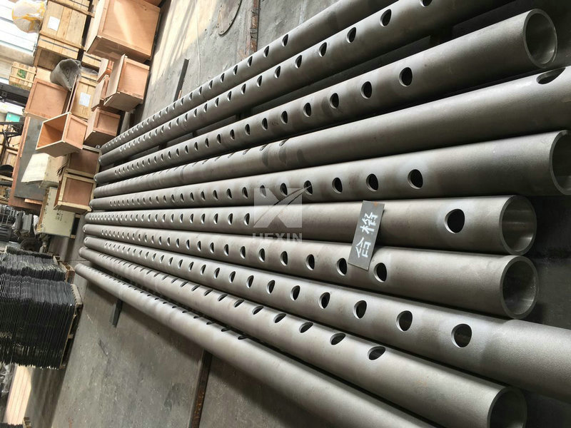 Centrifugal casting tube brackets