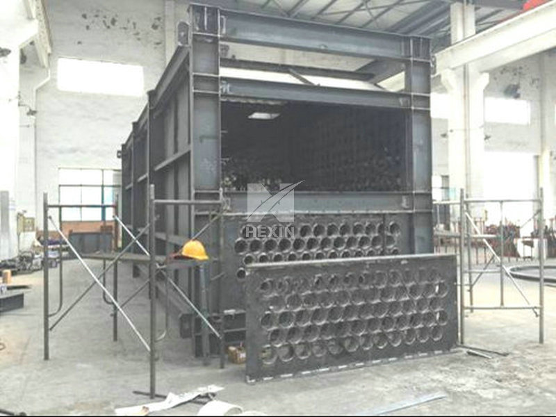 Modular fabrication of steel structure of convection chamber