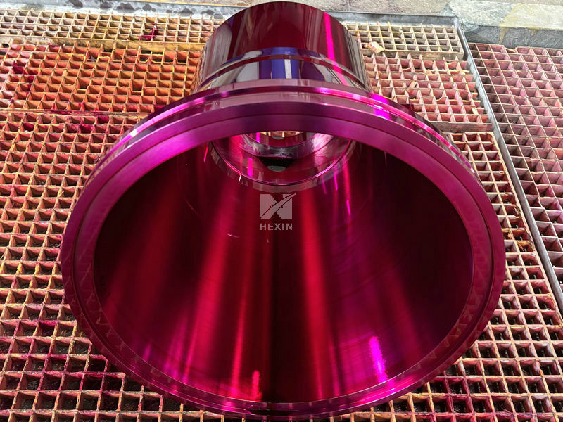 Conical drum casing under PT test 