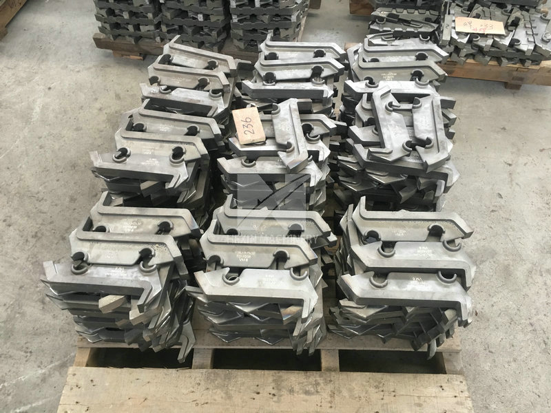 Waste incineration grate block bars